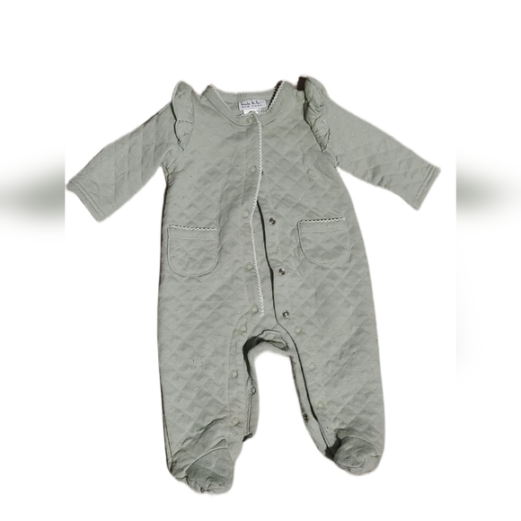 *3 for 20* Nicole Miller New York Quilted Baby Sleep Suit 6/9m - Picture 2 of 4